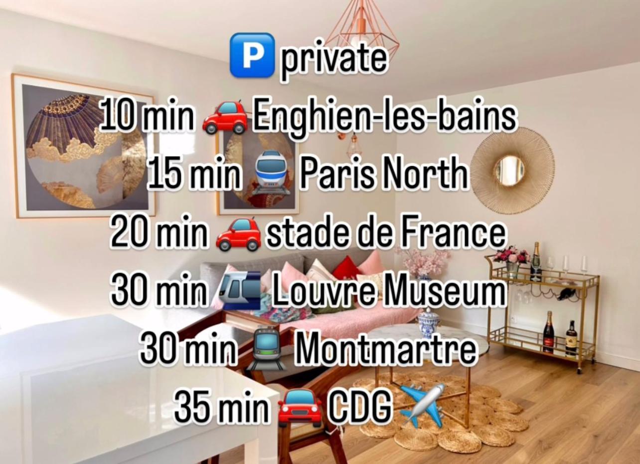 Apart 85 M2 Proche De Paris Stade De France Parking Free Groslay Bagian luar foto